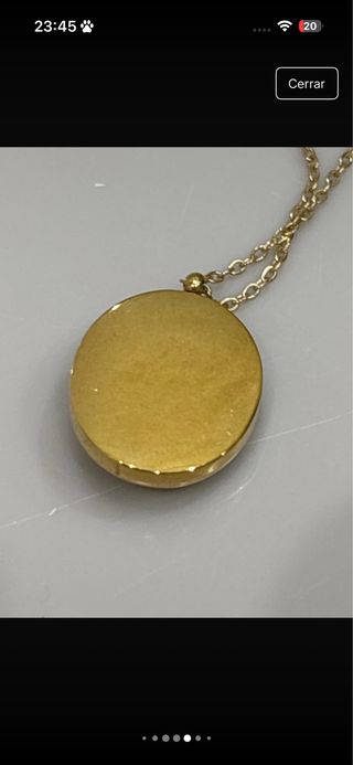 Gargantilla cuarzo verde chapado oro