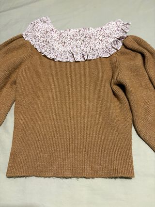 Jersey Zara cuello bebé floral