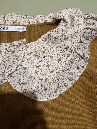 Jersey Zara cuello bebé floral