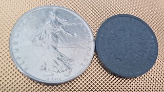 Moneta 10 Groschen 1949 Moneta 1 Franc 1999