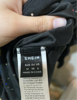 Vestido fiesta negro con brillos