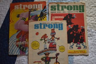 Lote de 3 revistas comics antiguos Strong