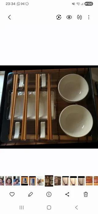 Set de palillos y cuencos