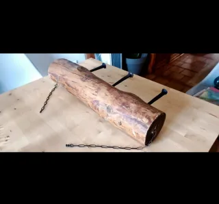 Perchero rústico Antiguo Madera Clavos Hierro Forj