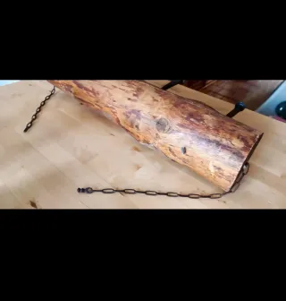 Perchero rústico Antiguo Madera Clavos Hierro Forj