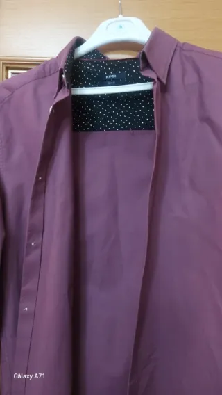 Camisa de vestir morada manga larga