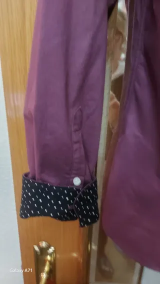 Camisa de vestir morada manga larga