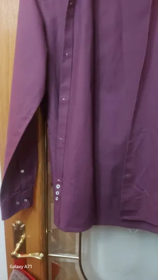 Camisa de vestir morada manga larga