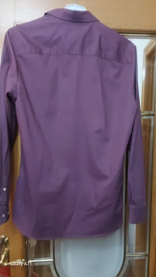 Camisa de vestir morada manga larga