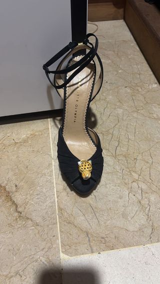 Charlotte Olympia Tacones Plataforma Negro Leopard