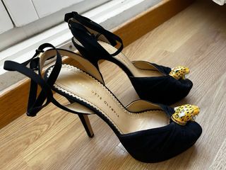 Charlotte Olympia Tacones Plataforma Negro Leopard