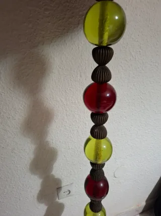 Lámpara de forja colorida burdeos