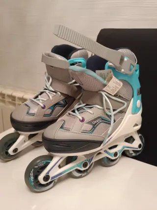 Patines en línea Oxelo Roller Fit 3 JR Turquesa