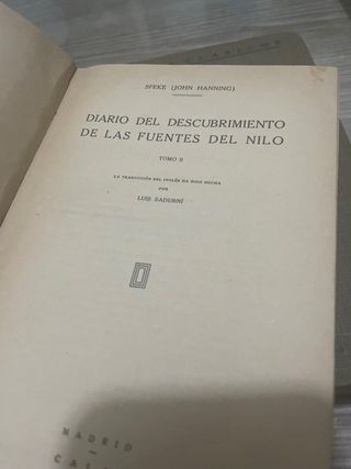 El diario de descubrimientode las fuentes del Nilo