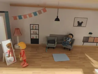 Casa de muñecas de madera