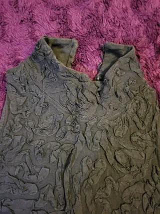 Top Zara Negro Talla M Textura