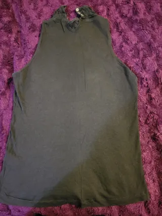 Top Zara Negro Talla M Textura