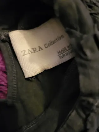 Top Zara Negro Talla M Textura