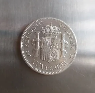 Moneda plata 1 Peseta de 1885