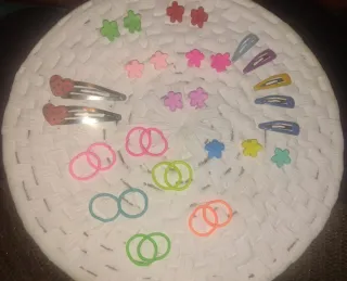 Set de trabas y toma pelusas( pelo) Niñas pequeñas