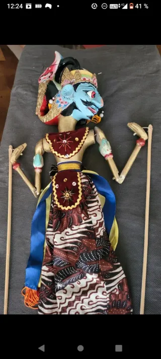Marioneta Wayang Golek Diablo Azul