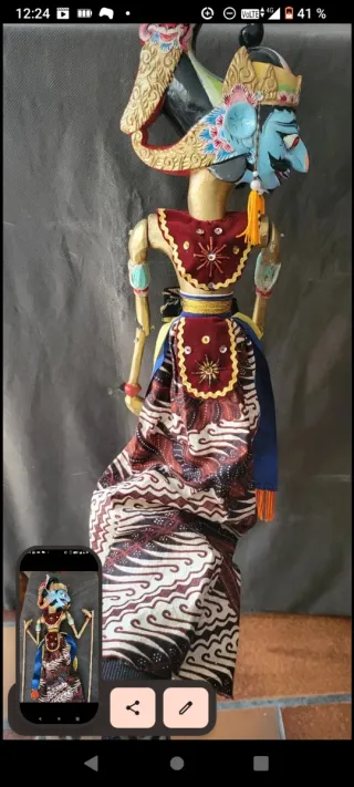 Marioneta Wayang Golek Diablo Azul