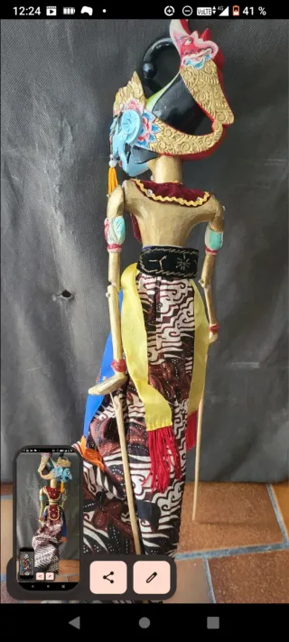 Marioneta Wayang Golek Diablo Azul