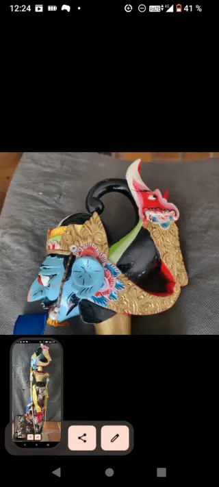 Marioneta Wayang Golek Diablo Azul