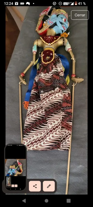 Marioneta Wayang Golek Diablo Azul