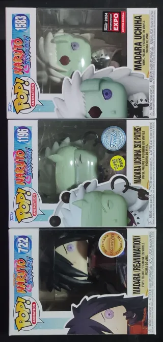 Lote 3 Figuras Funko Pop Madara Uchiha