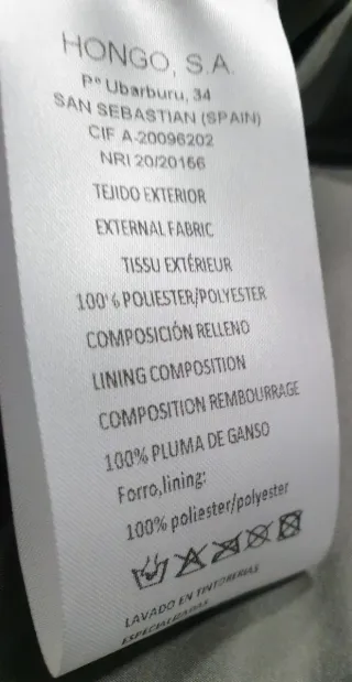 Plumifero verde corte oversize T 42