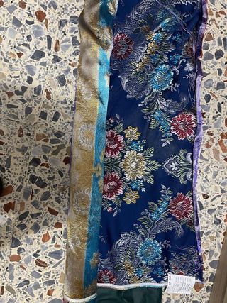 Tela traje fallera azul