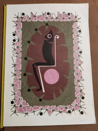 Moisés Villèlia - Xilografía firmada y numerada