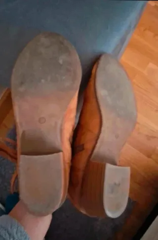 Botines de mujer, color marron-camel, talla 38