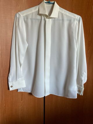 Traje de Comunión Blanco y Dorado