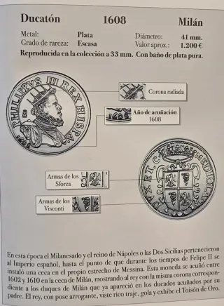 Réplica Ducatón Felipe III 1608