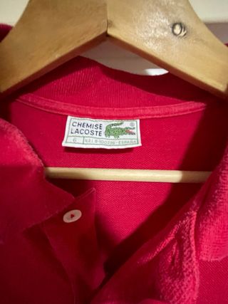 Polo Lacoste Vintage Rojo años 80-90