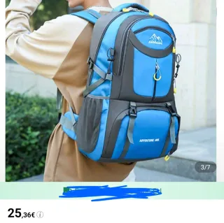 Mochila de viaje azu