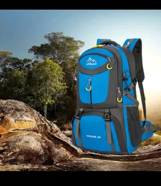 Mochila de viaje azu