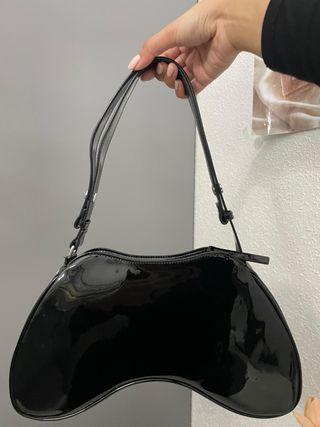 Bolso Hombro Diesel Negro Brillante