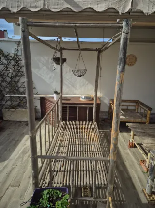 Conjunto de muebles de jardín de bambú