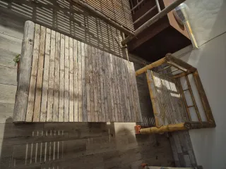 Conjunto de muebles de jardín de bambú