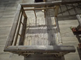 Conjunto de muebles de jardín de bambú