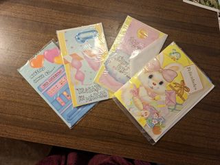 Lote 4 Tarjetas Celebración