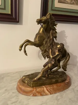 Figura Bronce Caballo y Jinete