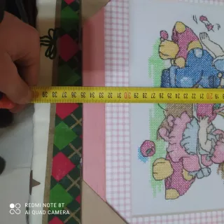 2 Cuadros Decorativos Niños Punto Cruz