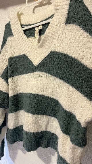 Jersey rayas verde y blanco