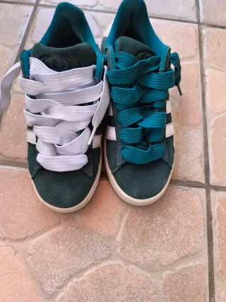Adidas Campus 00s Scarpa Verde e Bianca N 37 e ⅔