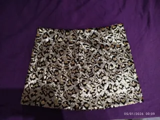 Falda lentejuelas estampado leopardo