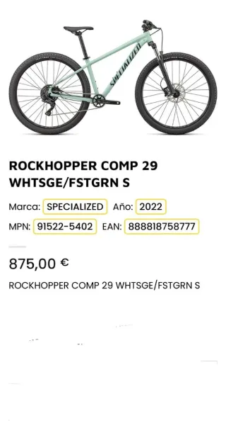 Bicicleta Specialized Rockhopper Comp 29